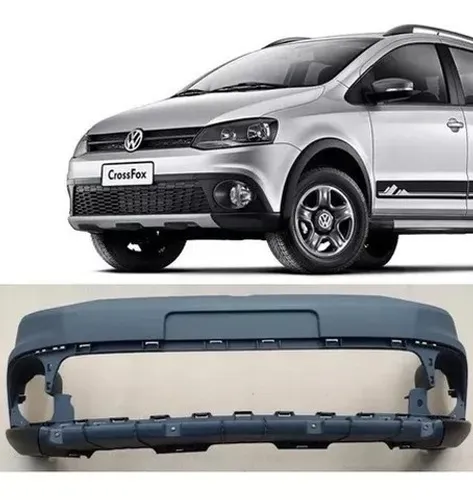 Parachoque Dianteiro Volkswagen Crossfox 2010 a 2014 - Preto Liso - Loma Plast