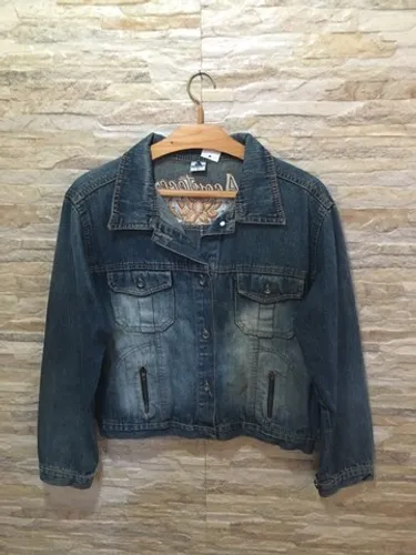 Jaqueta Jeans Feminina Bordada 