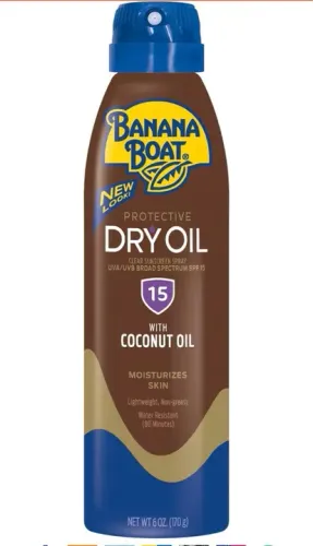 Protetor Solar Banana Boat Dry Oil FPS 15 com Óleo de Coco
