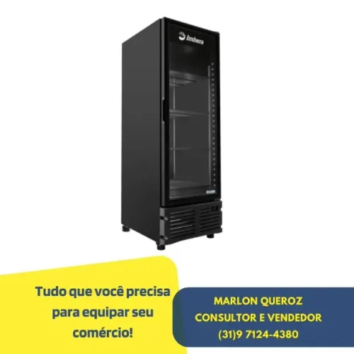 Freezer Vertical Tampa de Vidro Imbera