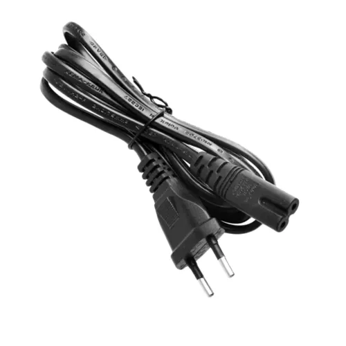 Cabo de energia força 2 pinos tipo 8 para Xbox One S PS2 PS3 PS4