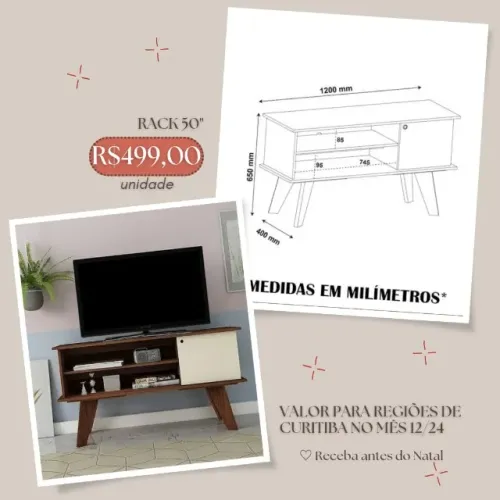 Promoção Rack 50'' - 12/12  