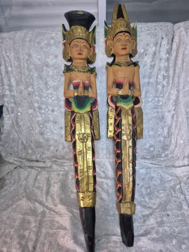 Lindo casal Rama e sita importados Indonésia em madeira macica