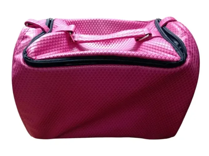  Maleta  Baú  Frasqueira Nécessaire  Cor Pink Alça de mão e ombro