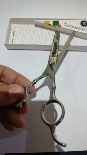 tesoura dentada desbaste profissional 6.5 aço inox crs-1274