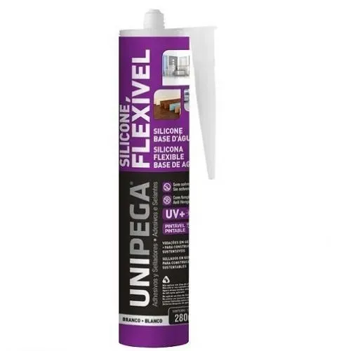 Selante Flexível de Uso Geral a Base D. Agua Branco 280ml - Unipega
