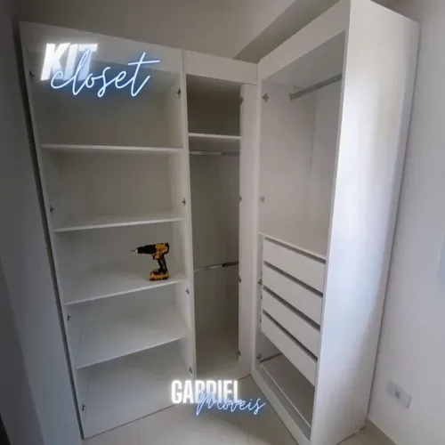 Closet - Caideiro c/ 4 gabetas + prateleira mdf
