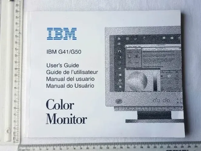 Livro (Informática Vintage) - IBM G41 G50 - Manual do Usuário - Color Monitor - 1995