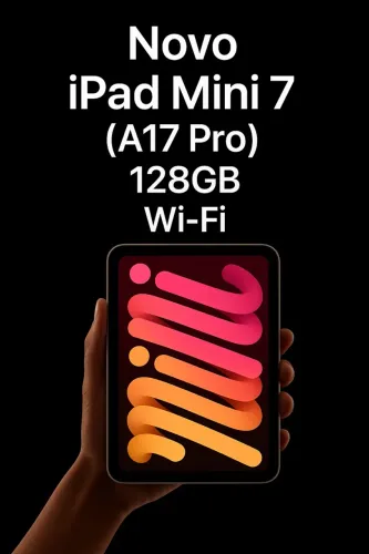 iPad Mini 7 (A17 Pro) 128GB Wi-Fi - NOVO - LOJA FÍSICA 