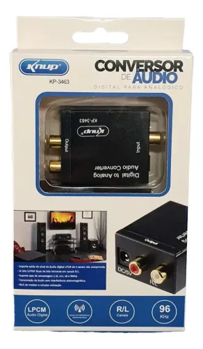 CONVERSOR DE AUDIO DIGITAL P/ ANALOGICO KNUP KP-3463