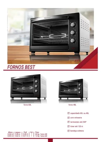 FORNO 60L OU 48L