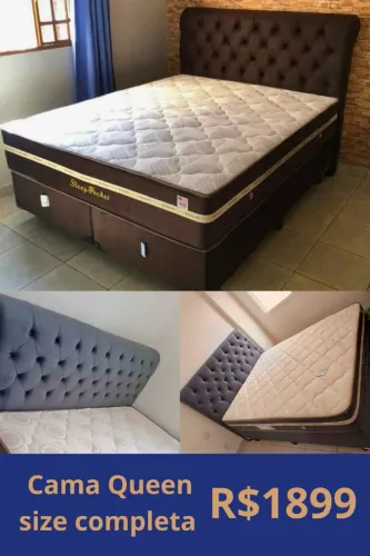 Cama sleep pocket tamanho plus size várias opções de cabeceira