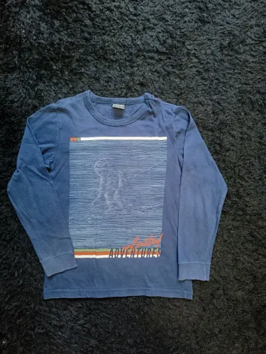 Camiseta de manga longa Azul marinho Mundi Tam 6