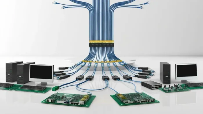 Rede para computadores e câmeras IP