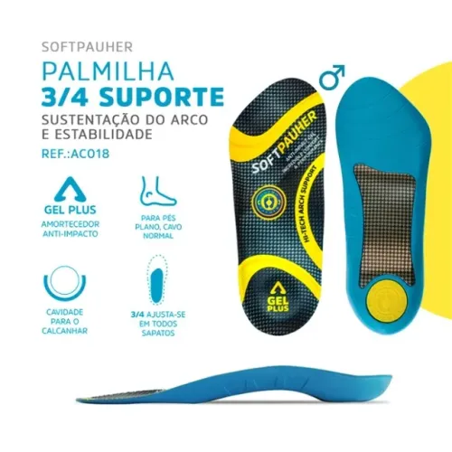 Palmilha 3/4 Suporte Ortopahuer