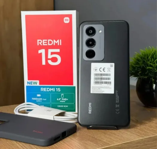 Redmi 15 4G 256GB/08GB RAM Novo Lacrado Global Entrega Grátis Brinde Capinha e Película 