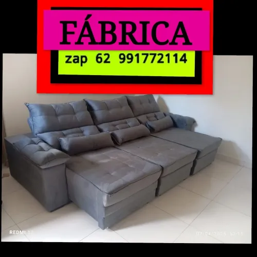 Sofá retrátil e reclinável DIRETO DA FÁBRICA LARGURA 2.90
