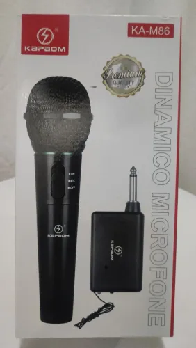 Microfone Dinâmico sem Fio KAPBOM KA-M86