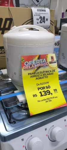 Panela elétrica de arroz 6 xícaras agratto