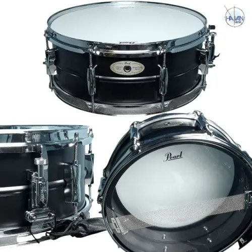 Caixa Pearl Sensitone Steel Matte Black Em Aço 14" X 5,5" em Aço - NOVA, ENVIO