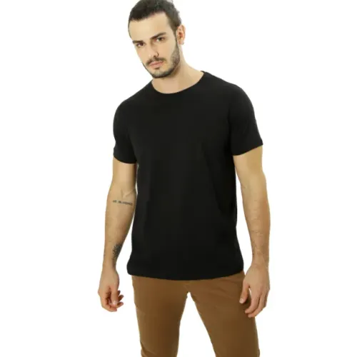 Camiseta Masculina Lisa Preta Básica 100% Algodão