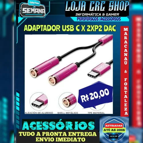 Adaptador Tipo C x 2xP2 Knup 