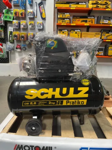 Compressor de Ar Portátil 50L 2CV Schulz Pistão CSI 8,6 Pratiko 