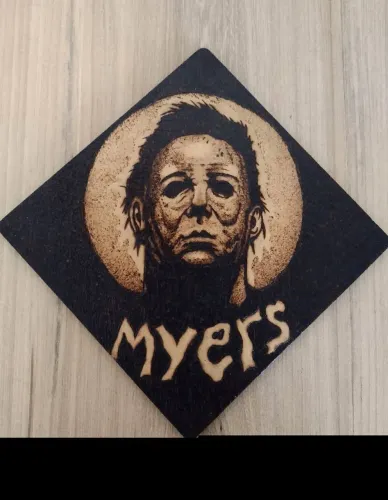 QUADRO PIROGRAFADO EXCLUSIVO MICHAEL MYERS