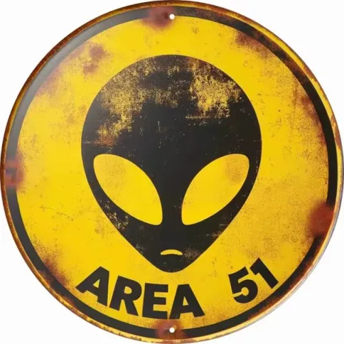 Placa de Alumínio Área 51