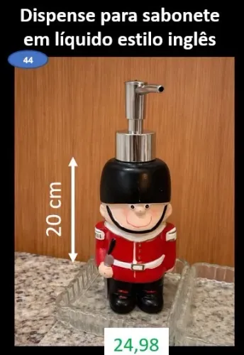 Dispense para sabonete em líquido estilo inglês