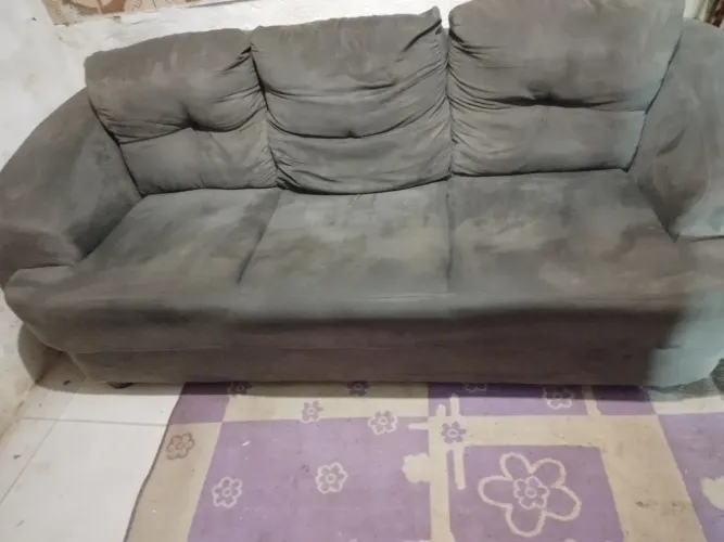 Sofá 3 lugares cinza