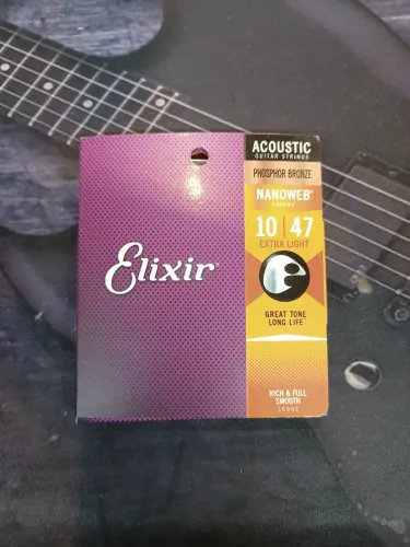 Encordoamento Elixir Acoustic Guitar Strings 10-47