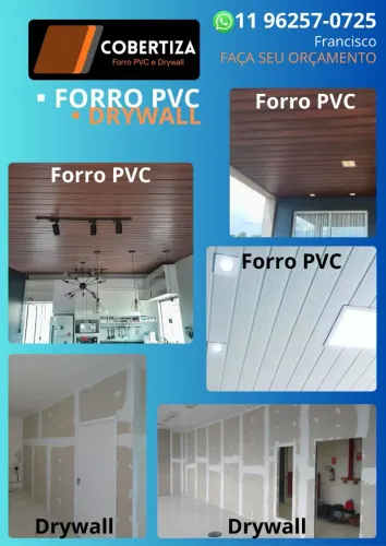 Forro PVC, Drywall, Instalações