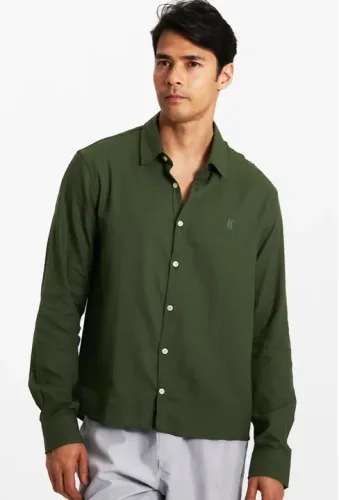 Camisa Manga Longa Verde - Tamanho G