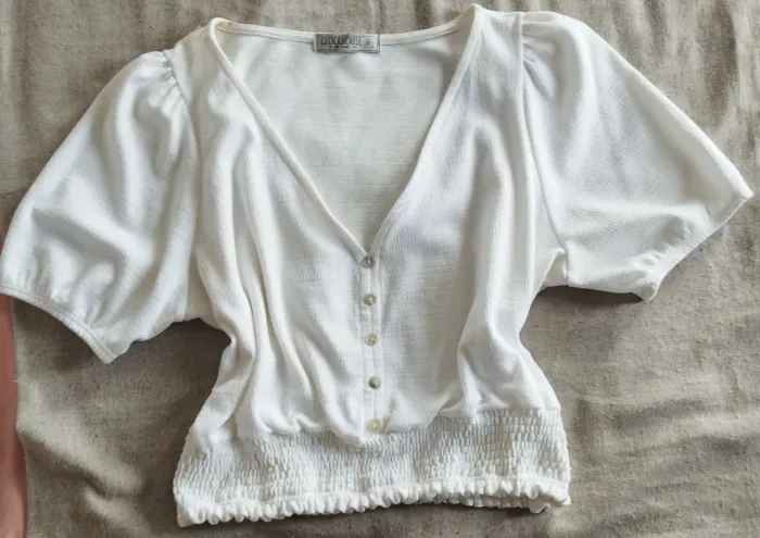 Blusa C&A Tecido Com Lycra 