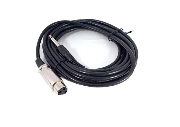 Cabo Adaptador para Microfone Xlr Fêmea P10 5 Metros