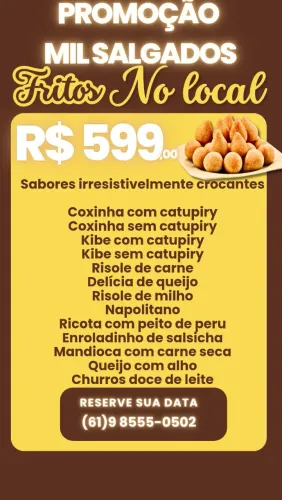Salgados fritos no seu evento