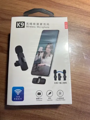 Kit 2 Microfone de Lapela Sem Fio Wireless Um Receptor Profissional IPhone