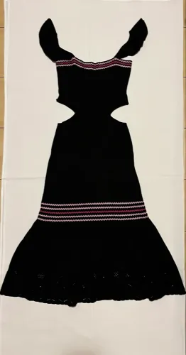 Vestido preto tricô