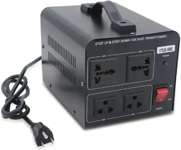 Yinleader Conversor de transformador de tensão Step Up & Step Down 1500W 110V para 220V 