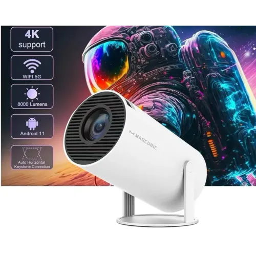 Projetor Portátil 4K HD Android 11.0 - Smart Wi-Fi 5G Bluetooth