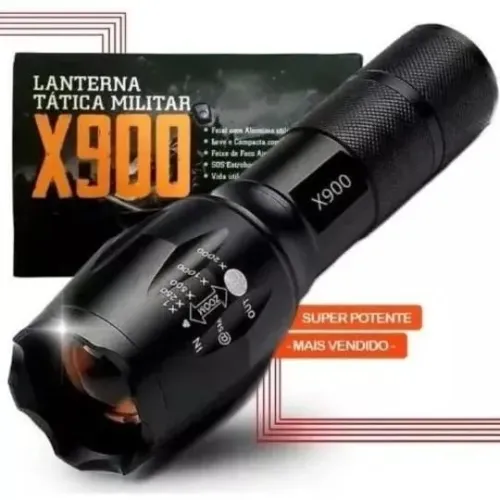 Lanterna Tática Militar X900 - Super Potente