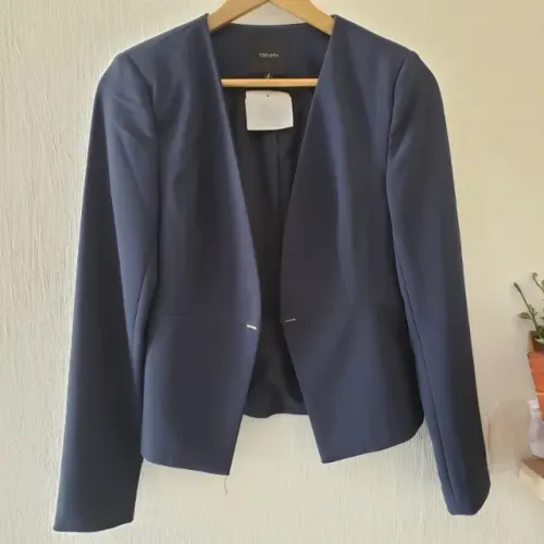 Blazer feminino Azul social manga longa - terno jaqueta casaco roupa novo barato promoçao