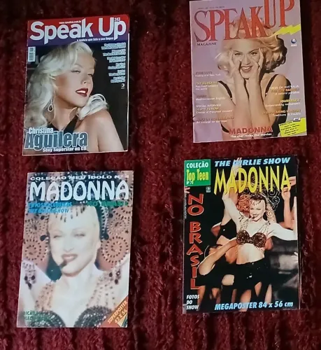 COMBO COM 4 REVISTAS ANTIGAS SOBRE A MADONNA.