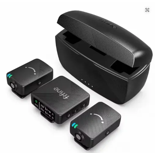 Microfone De Lapela Sem Fio Fifine M9 para Iphone/Android/CA