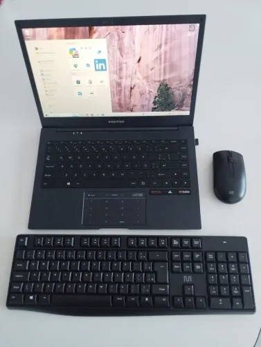 Notebook positivo + mause e teclado sem fio 