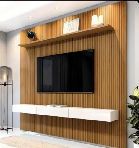 Painel ripado grande para tv 