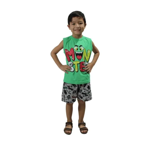Conjuntos Infantil Menino 2 Peças Regata e Shorts em algodão