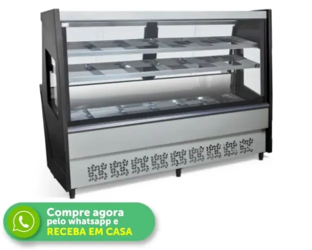 Balcão de Açougue Avícola 2 Metros Preto Polar