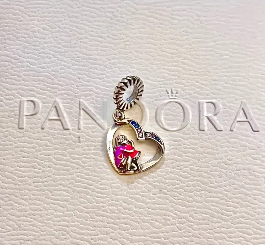Berloque Pandora Coração Mãe e Filha